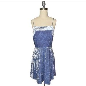 Wild Fable Strappy Blue Velvet Dress Size XS